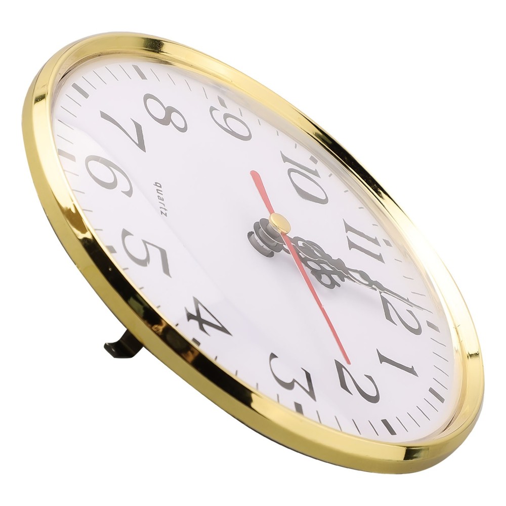 Stylish Gold Quartz Clock Insert with Clear Arabic Numerals DIY Essential