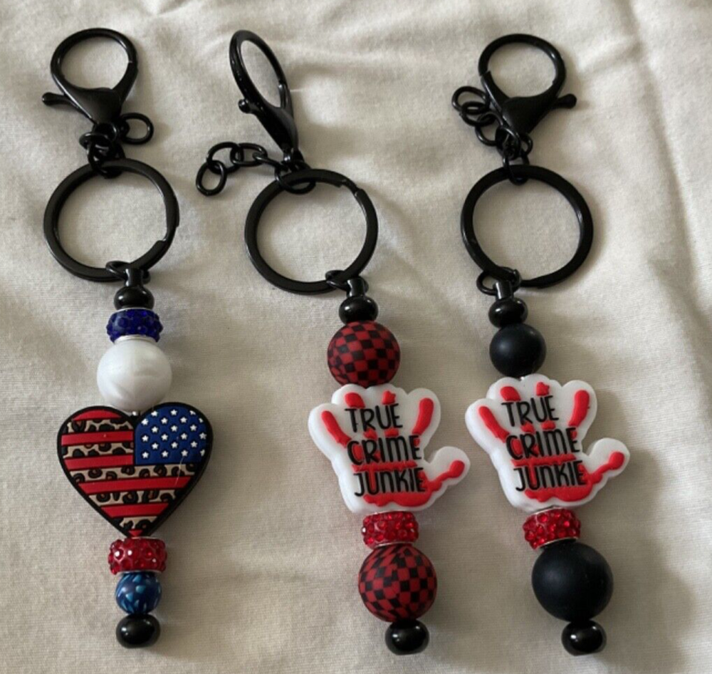 New Handmade Personalized Beaded Keychain/Decorative Bag Charm Multicolor/Theme
