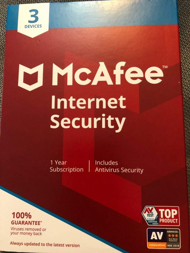 Mcafee Internet antivirus security 3 devices