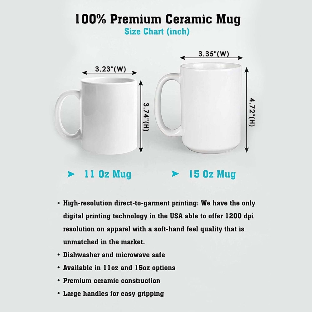 Boobees Bee Pattern Coffee Mug, Funny Cute Bee Mug, Ceramic 11oz 15oz Wraparound