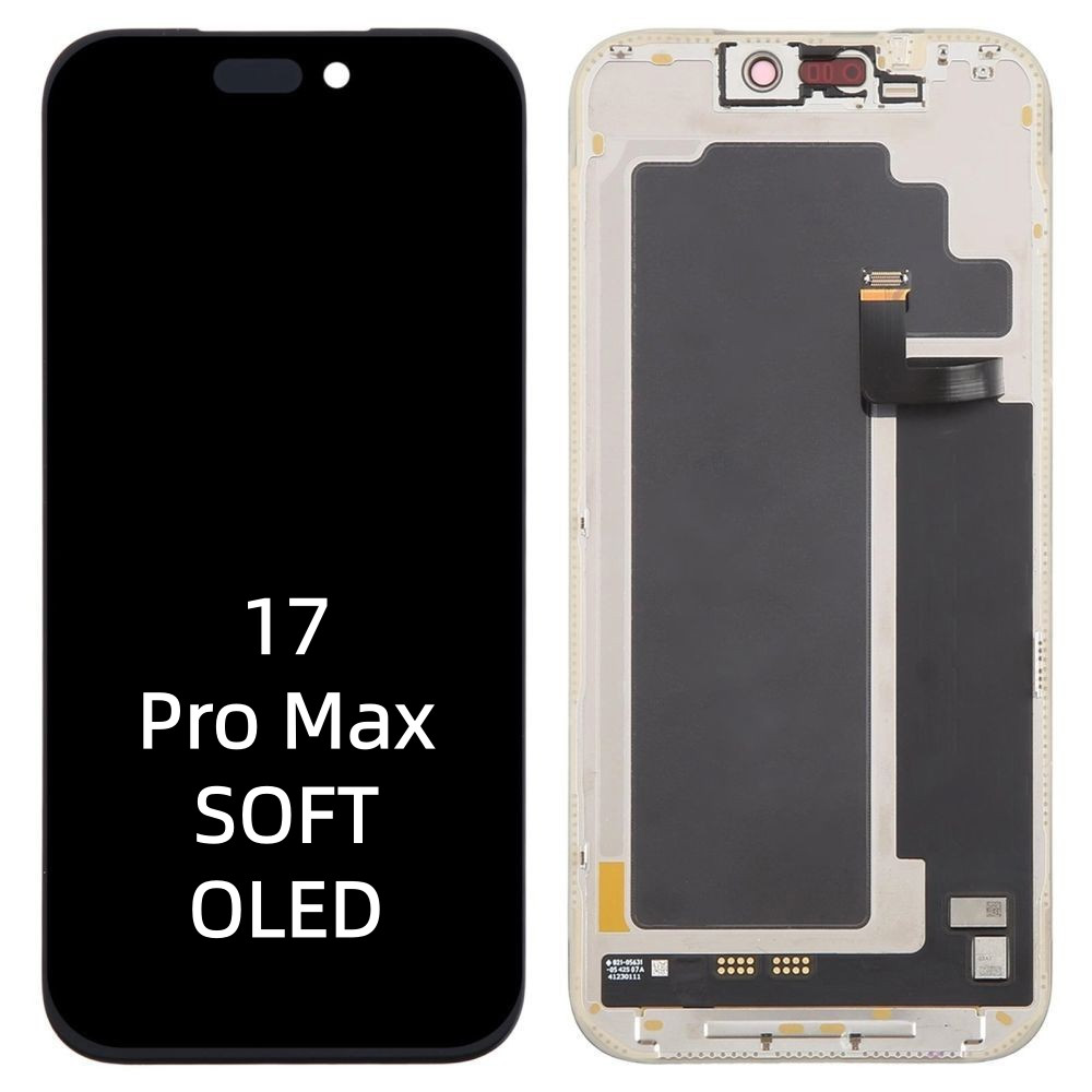 For iPhone 17 Pro Max Soft OLED Touch Screen Digitizer Display Replacement Frame
