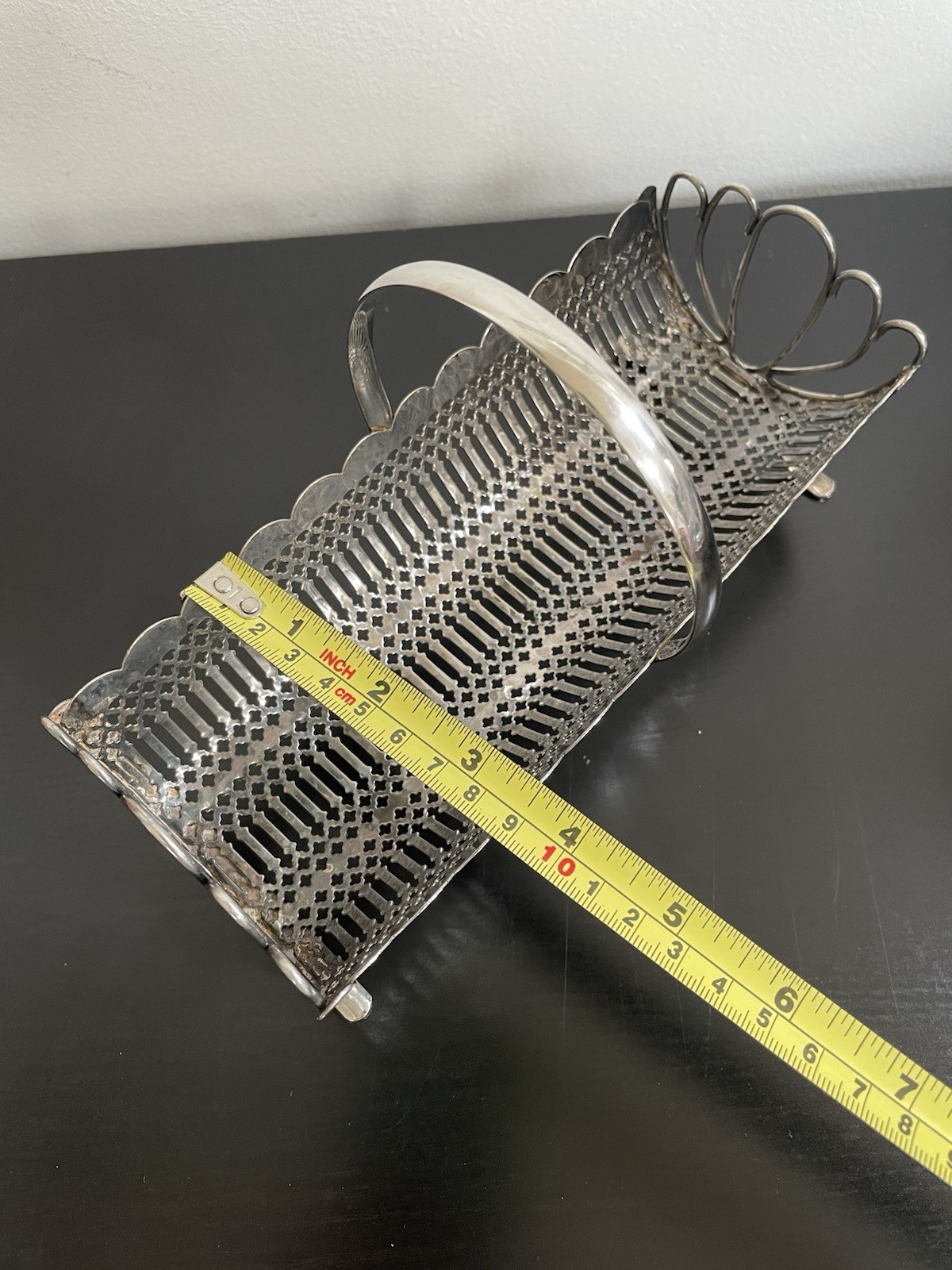 VTG Silver Plated Reticulated Decorative Biscuit, Cracker Caddy