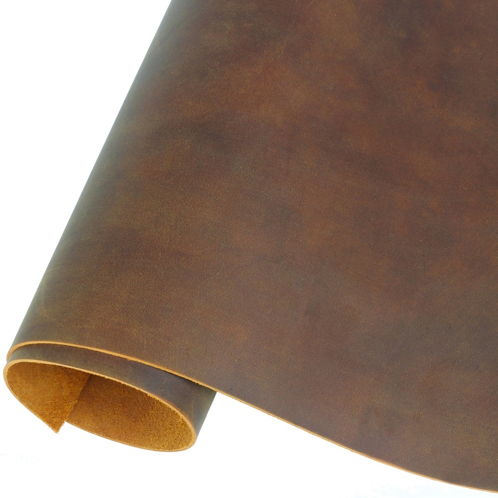 6"x12" Genuine Leather Sheet Camel Full Grain Precut for DIY Leather Projects