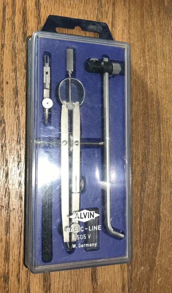New Alvin Basic Line 505 Drafting Compass - Made in West Germany