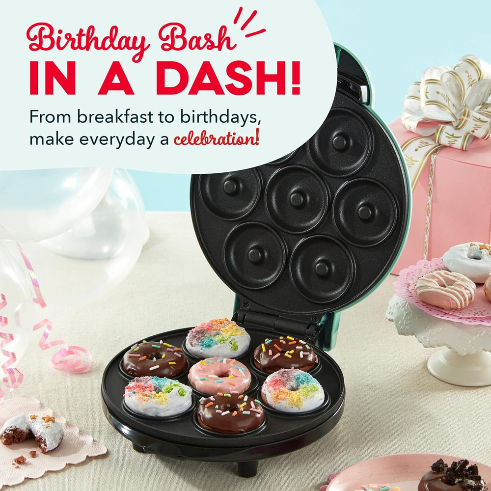 Express Mini Donut Maker - Homemade Dessert Maker - Features Double-Sided, Non-S