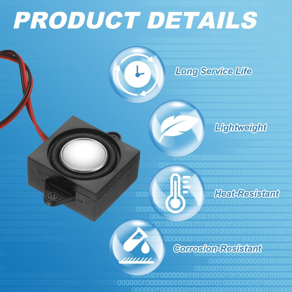 3W 4Ω Mini Speakers, 4PCS Full-Range Portable Micro Loudspeakers, Black Silver