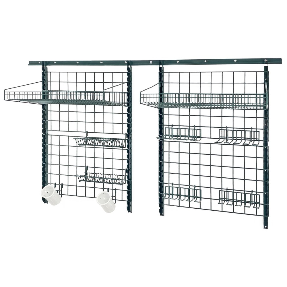 Quantum SGK-721830-1P Green Epoxy Wall Mounting Store Grid Medium-Duty Kit