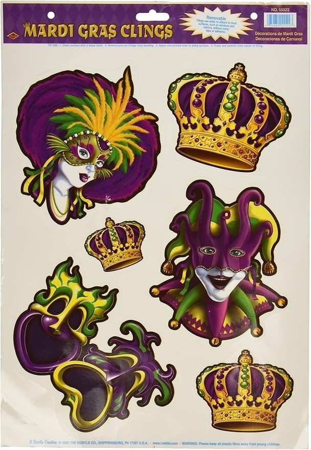 Mardi Gras Clings Party Accessory