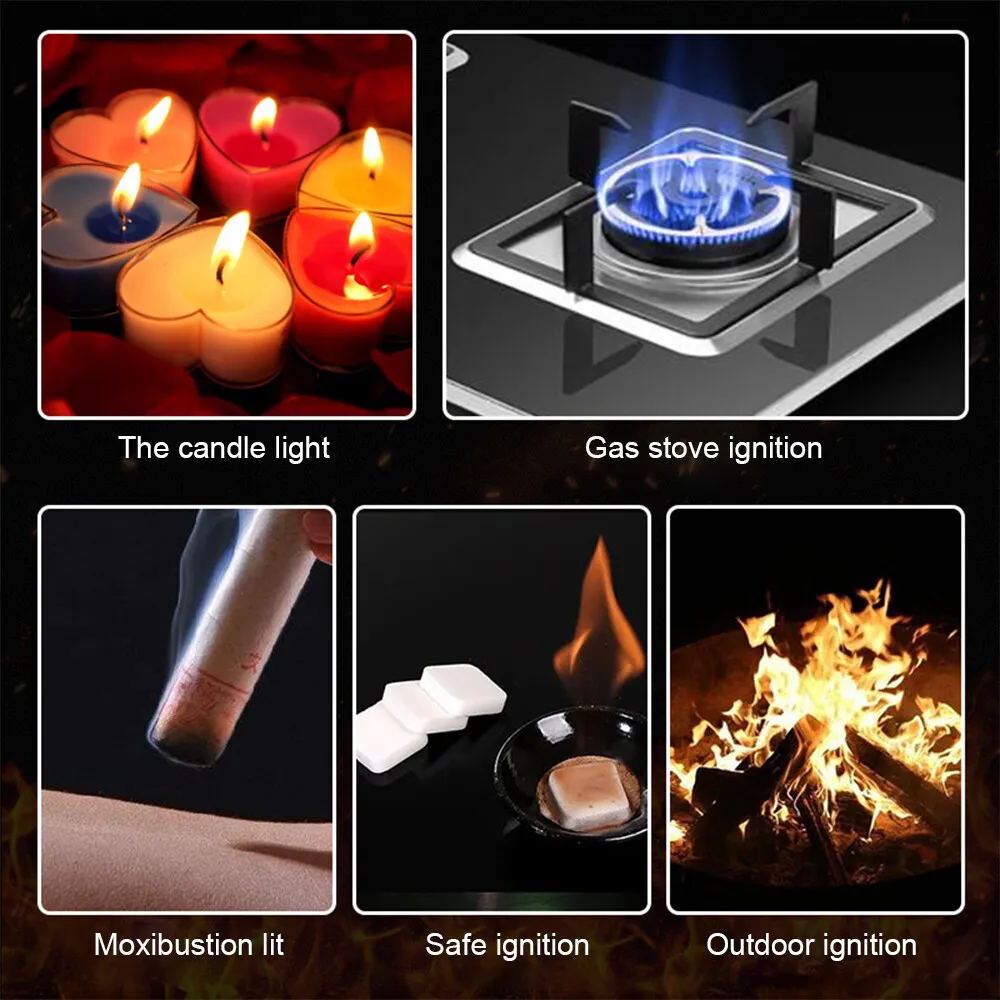 5 Pcs Multi-purpose BBQ Lighter for Butane Kitchen Stove Fireplace Grill Candle