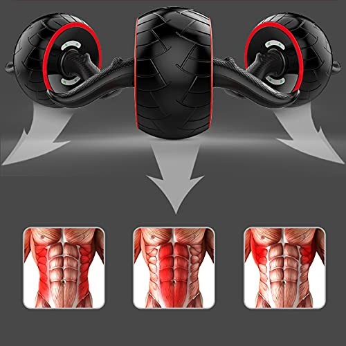 Ab Roller Wheel-Abs Workout Equipment for Abdominal Core Exercise at Black