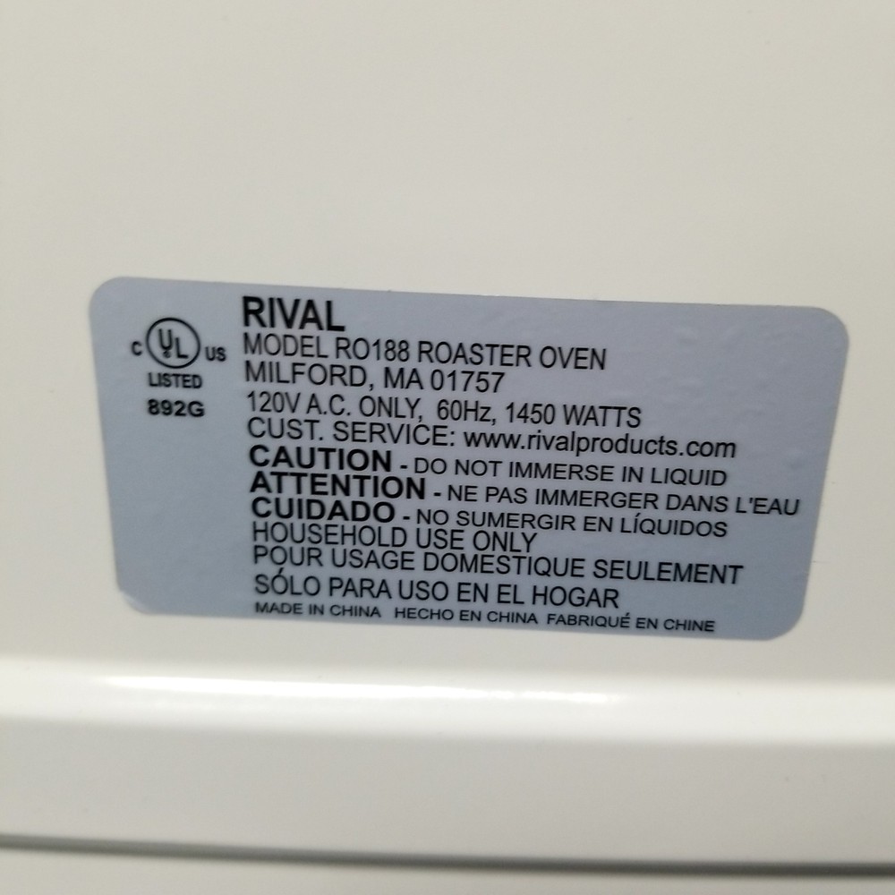 Rival Select 18 Qt Roaster Oven w Buffet Servers + Insert Extras w Lid in Box