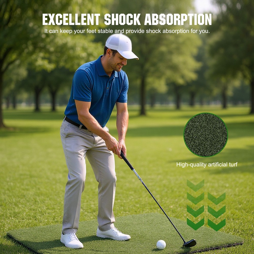 5' x 5' Golf Grass Turf Chipping Mats Driving Range Practice Mat With Foam