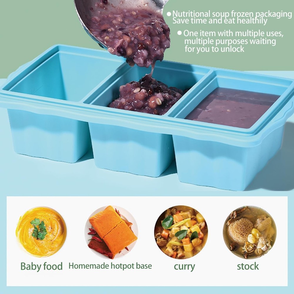 2 Pack Silicone Freezer Molds With Lids,1.5 Cup 1.5 Cup(2Pack), blue