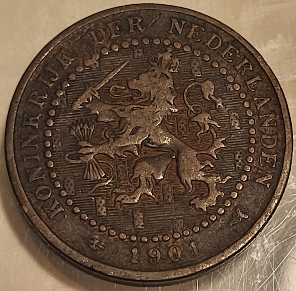 1901 Netherlands 1 Cent Coin! Good Condition