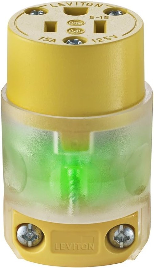 Grounding Lighted Cord End Replacement for Indoor Use