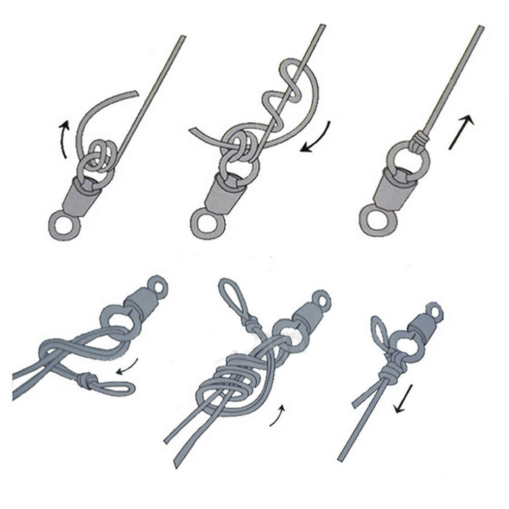 Rolling Barrel Swivel - 42lb-330lb - #1-#4, #6, #8, 1/0-6/0 - 50 & 100 pack