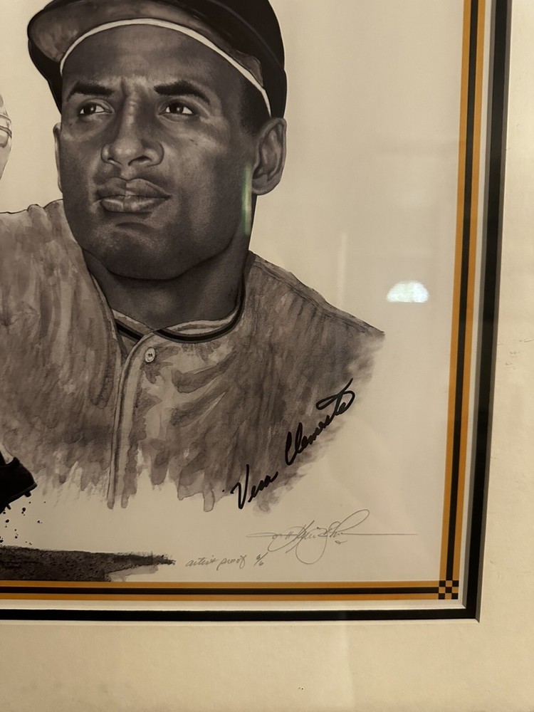 Drawn Portrait Roberto Clemente Pittsburgh Pirates