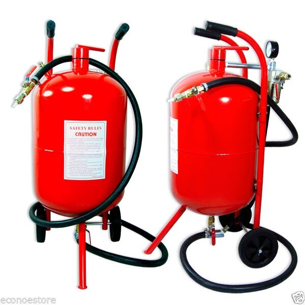 Portable 10 Gallon Pressurized Abrasive Air Sandblaster Sand Blaster W/Nozzle