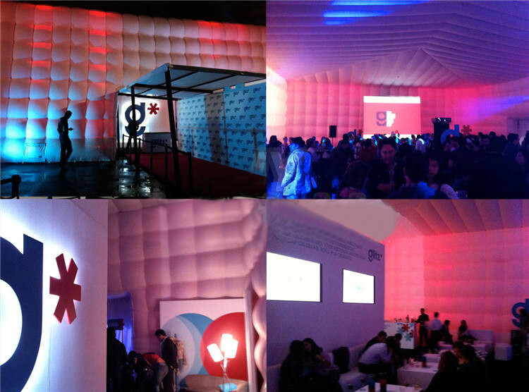 Inflatable Cube Tent Inflatable Night Club With LED Lights For Party Event