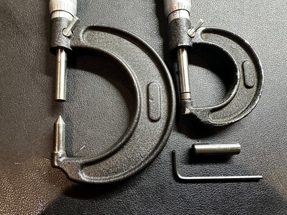 CENTRAL TOOLS 2-Piece Micrometer Set 0-1" & 1-2"" Range I-Beam Frame USA