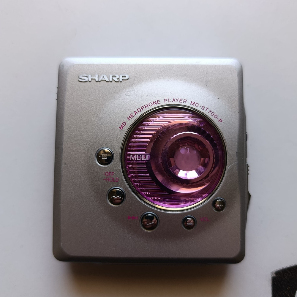 Sharp MD-ST700-P Minidisc Player - Tested Working Only Player No Battery