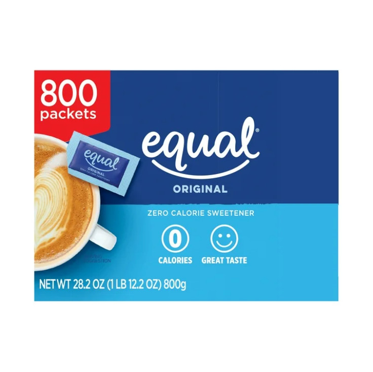 4 Box EQUAL Zero Calorie Sweetener, Sugar Substitute, 800 Packets Box
