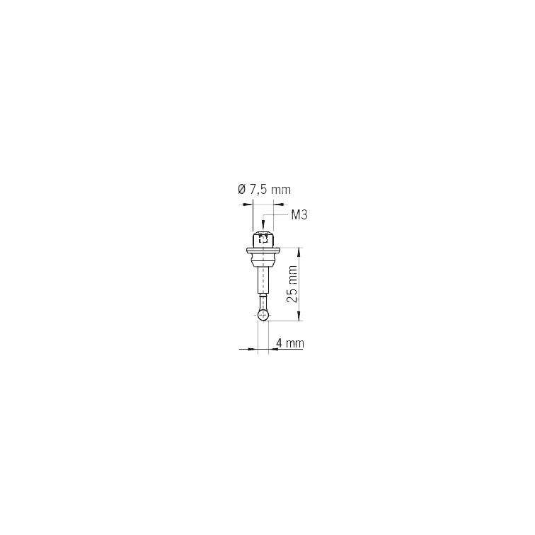Haimer 3D SENSORS Short Probe Tip Ø 4 mm 3D-Sensor Ruby Ball Tips 80.362.00