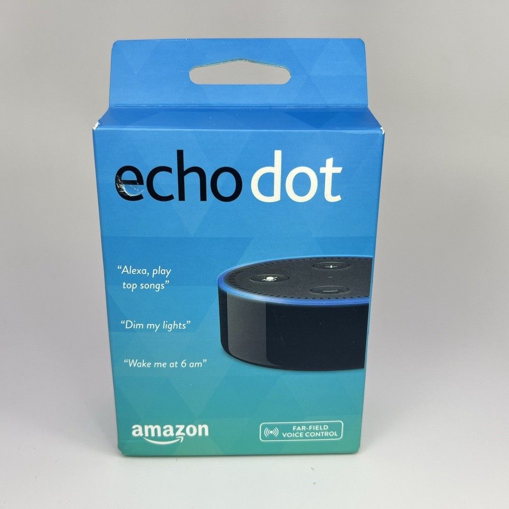 AMAZON ECHO DOT ( 2ND GENERATION) BLACK (2017) NEW