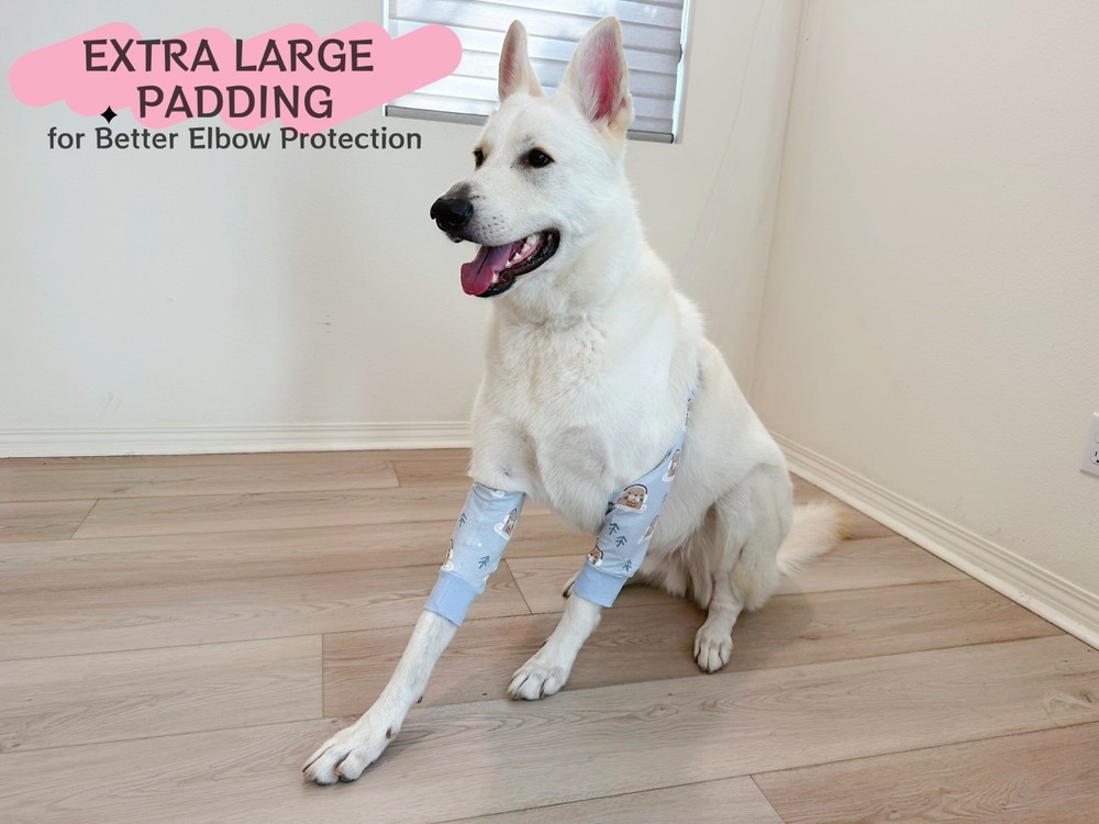 Adjustable Dog Elbow Protector with Extra-Large Cushion for Calluses & Pressure