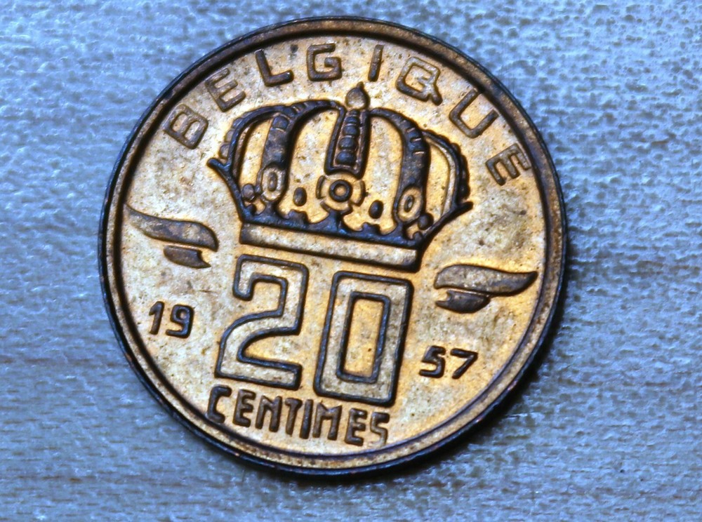 1957 Belgium 20 Centimes