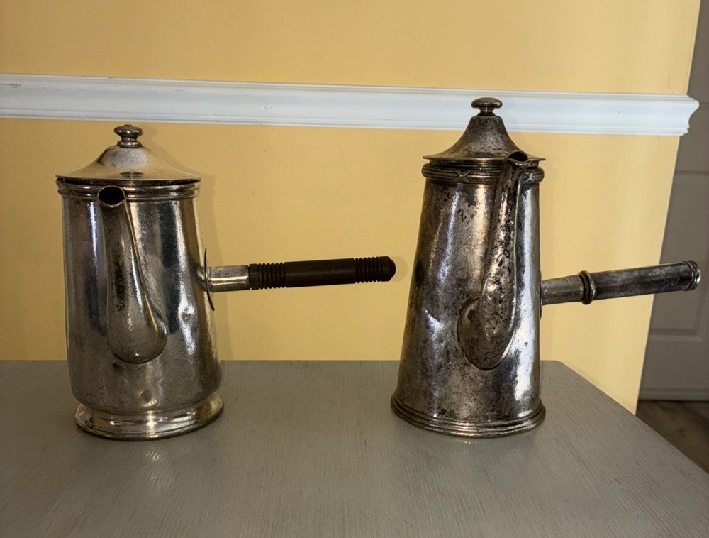 Antique Nickle Silver Chocolate/Coffee Serving Pots