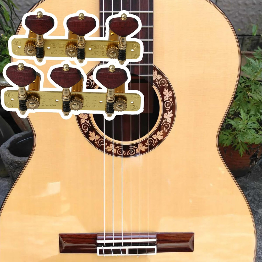 2Pcs Gold-Plated Acoustic Classical Guitar Machine Heads Tuning Keys Peg Replace