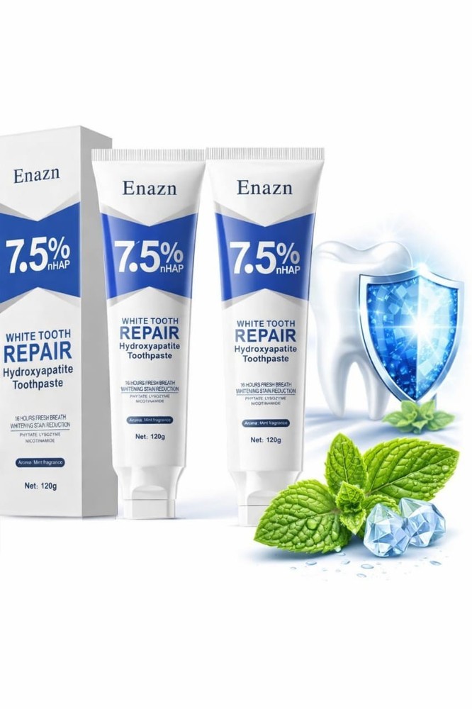 7.5% Nano Hydroxyapatite Toothpaste Remove Deep Clean For Sensitive Teeth-2 Pack
