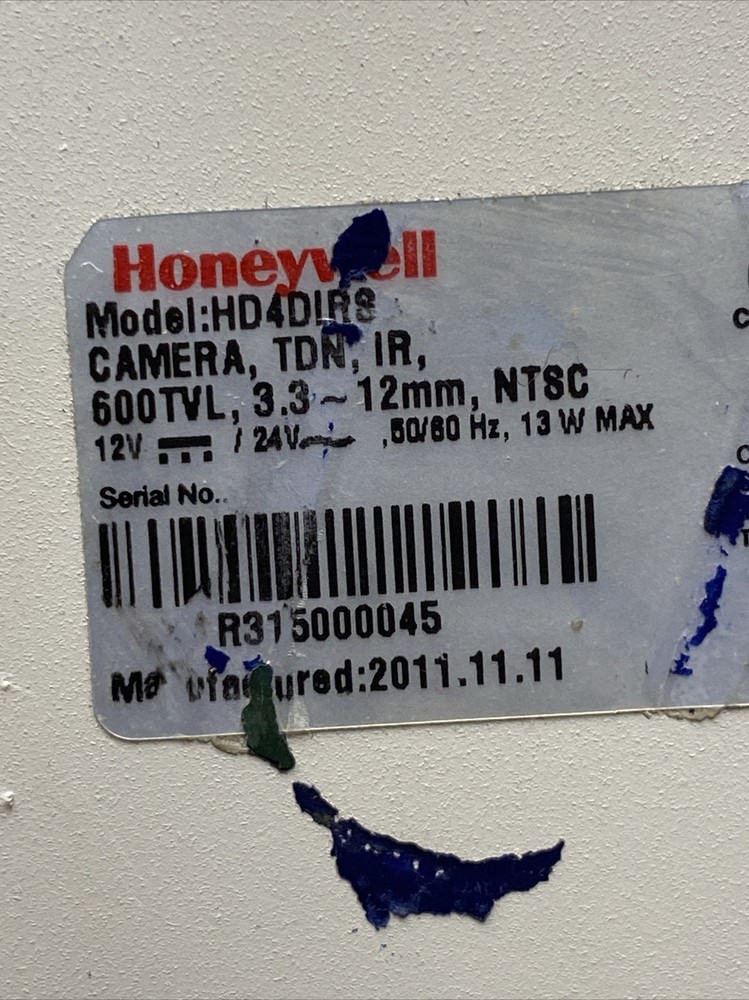 Used HoneyWell HD4DIRS Fixed Camera TDN, IR