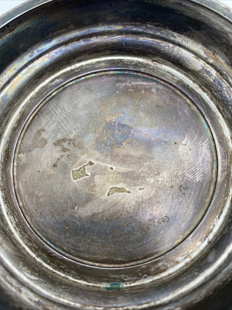 REED & BARTON Blue Enameled Silver Bowl
