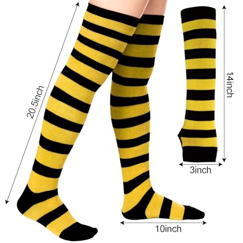 Tongcloud Arm Warmer Gloves(Wide Black and Yellow)