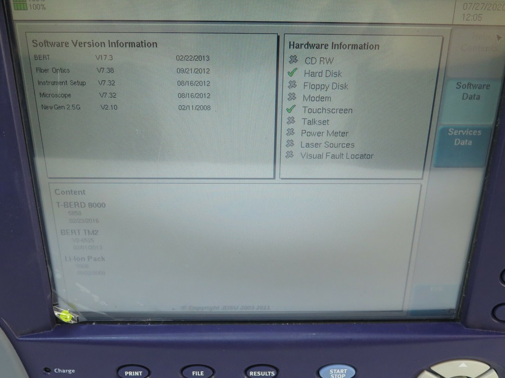 JDSU T-BERD 8000 Scalable Multitest Platform Transport Module