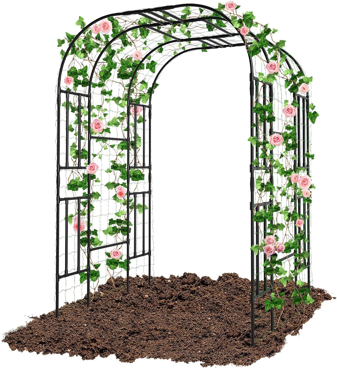 NAIZEA Garden Arch Arbor Trellis Archway Garden Trellis for Lawn, Party Ceremony