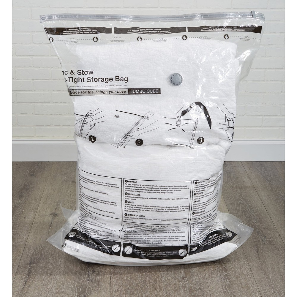 Jumbo Size Cubed Vacuum Storage Bag