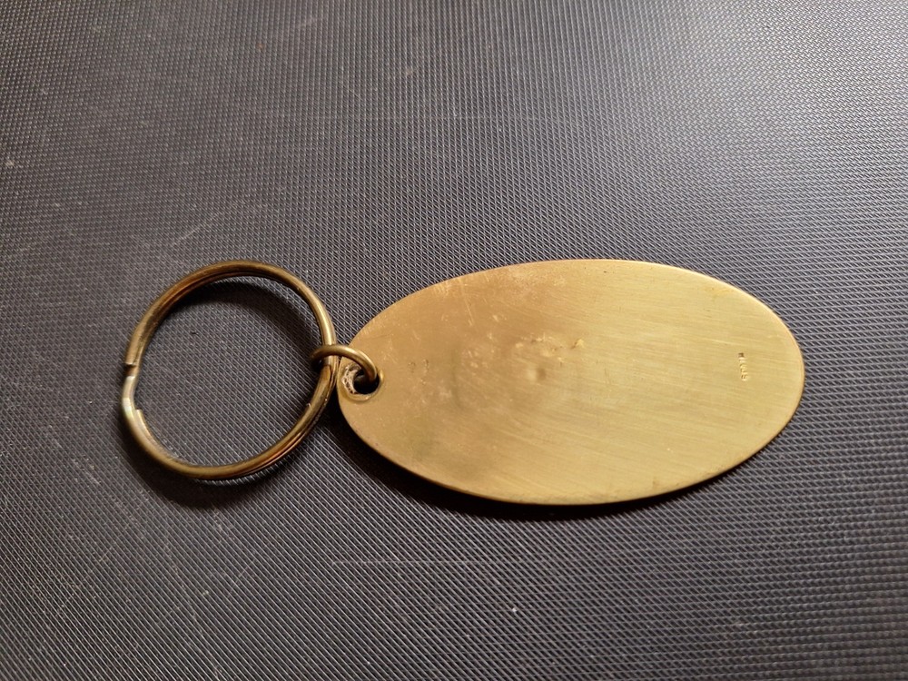 Vintage Solid Brass Ford Keychain