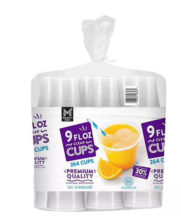 Member's Mark Clear Plastic Cups (9 oz., 264 ct.)