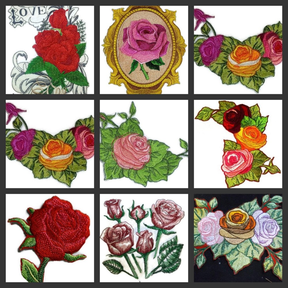 A Rose Is A Rose Cameo Embroidered Patch
