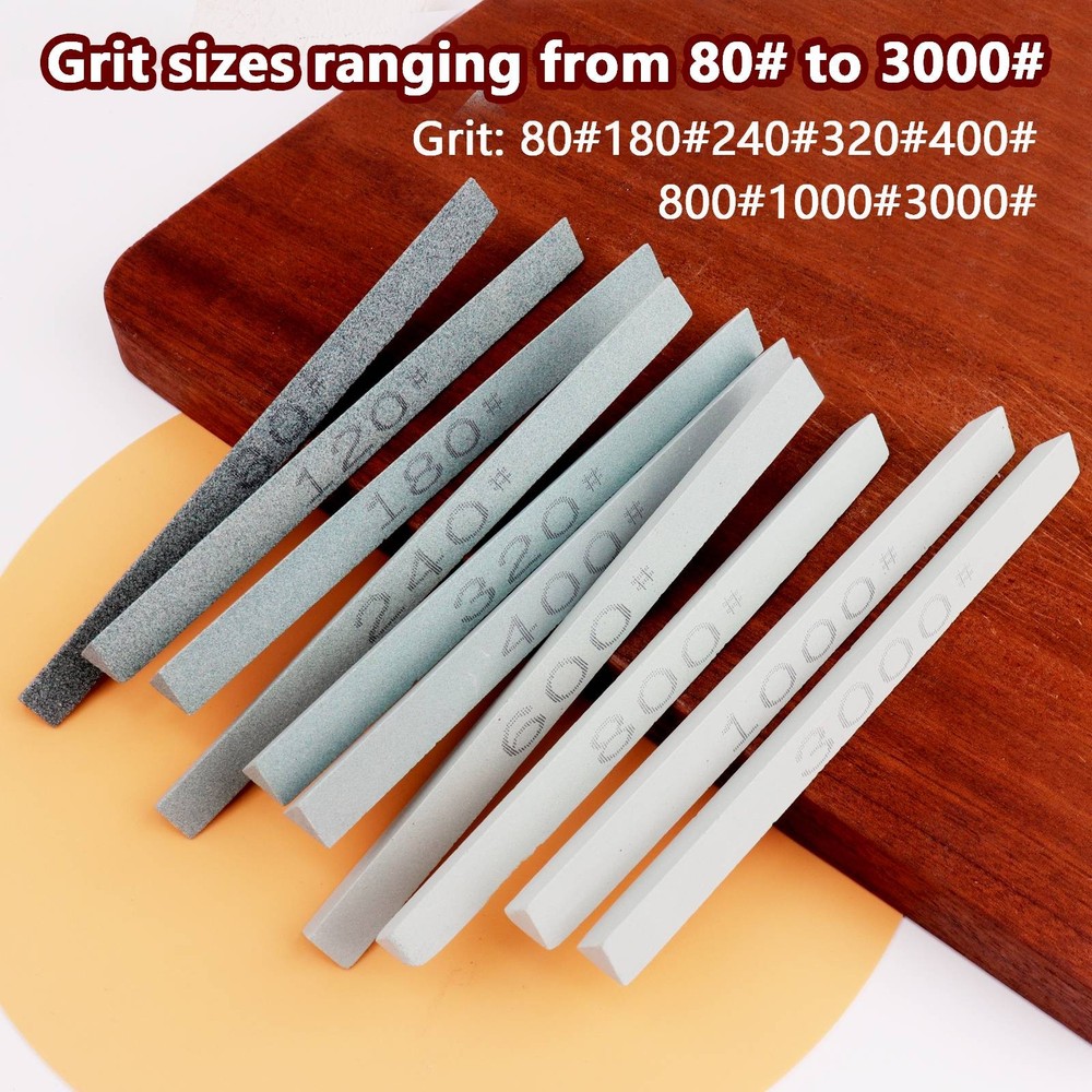 Triangular & Rectangular Sharpening Stone 150mm | 1 or 10-Pack Selectable Grits