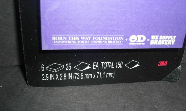 Lady Gaga Born This Way Foundation 3M POST-IT NOTE PADS, Anti-Bully, NO PKG-RARE