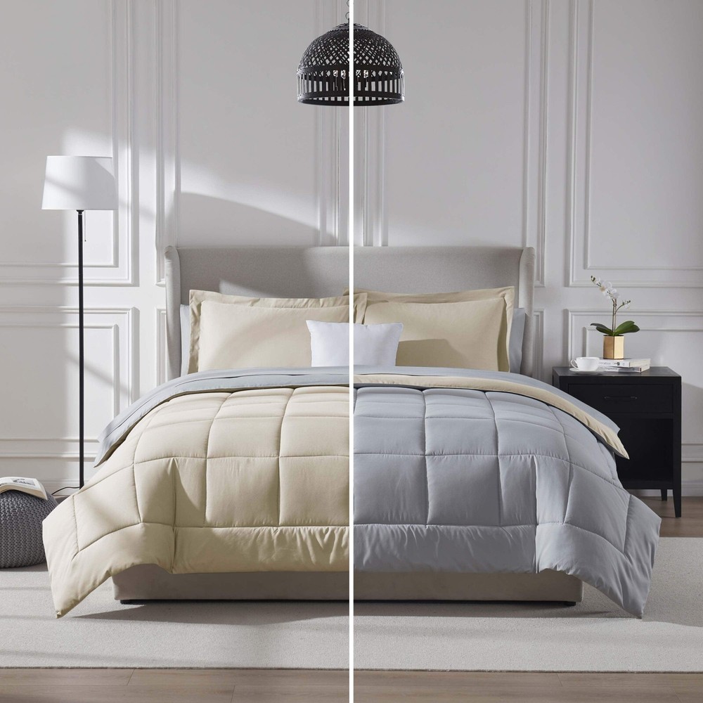7 PC Reversible Bed in a Bag, Microfiber Comforter Set, lightweight & Breathable