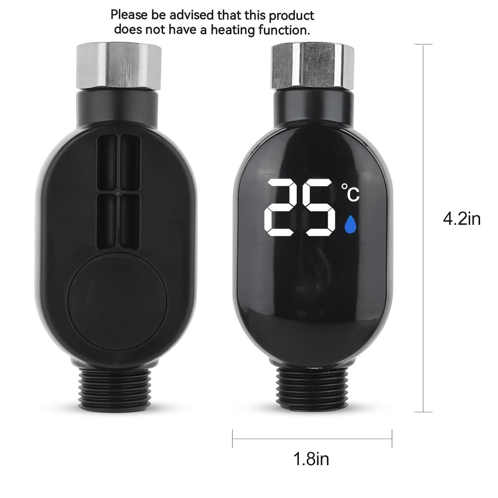 Digital Bath Thermometer Instant Read WaterPowered Shower Thermometer