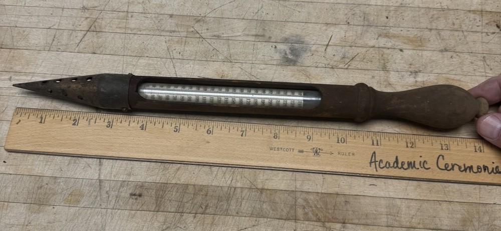 Antique Rare wood Hydrometer