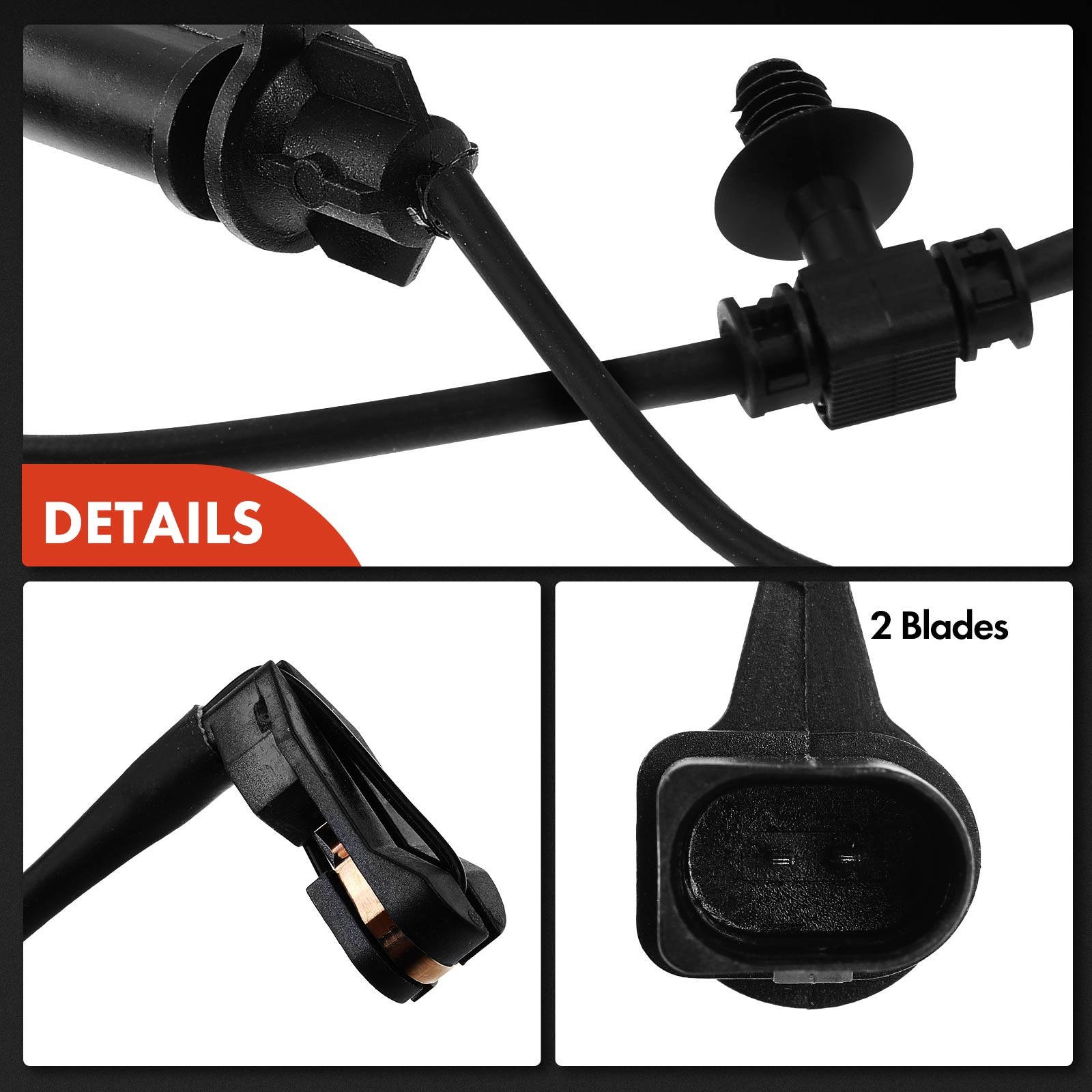 4pcs Brake Pad Wear Sensor for Audi A4 2018-2020 Q7 2017-2020 Q8 Front and Rear