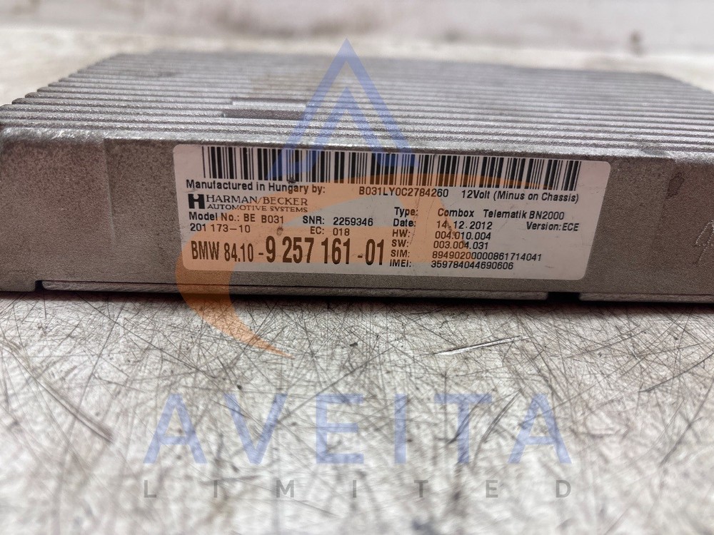 BMW X1 2009 E84 Bluetooth Telematics Control Module 9257161