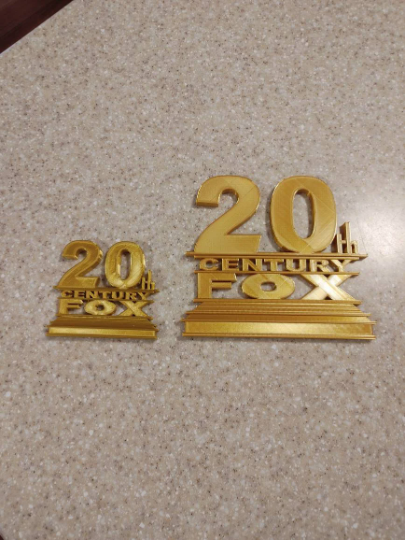 20th Century Fox Style Logo Sign (3D printed, stocking stuffer)
